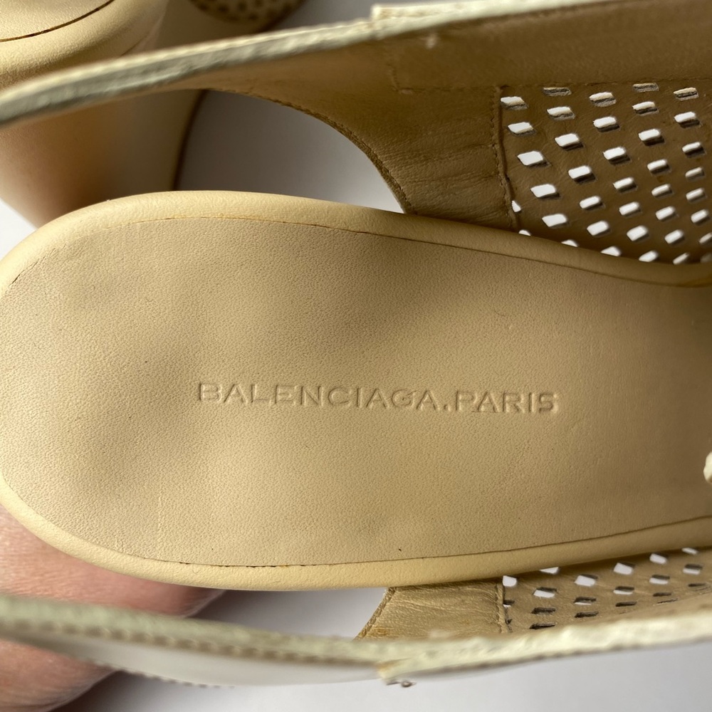 Balenciaga wedge open toe pumps sandals 37.5 - Picture 6 of 10
